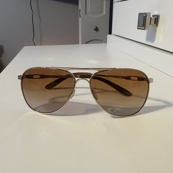 Oakley Accessories - Oakley Aviator Sunglasses Brown/Gold